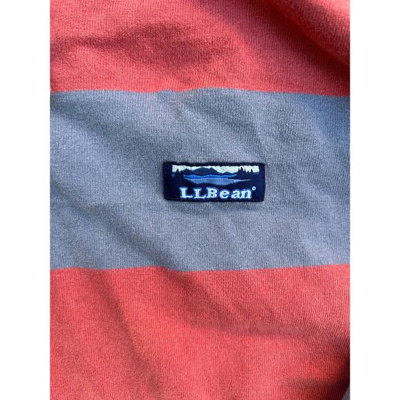 L.L. Bean Red & Gray Rugby Stripe Hoodie – Traditional Fit – L Regular - Picture 2 of 4